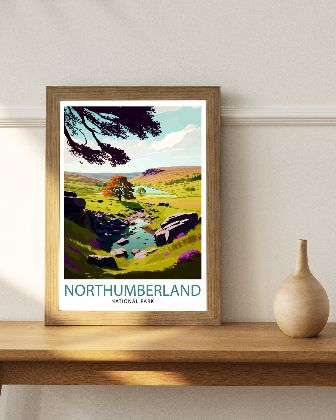Northumberland National Park Travel Poster, Northumberland - Image 2
