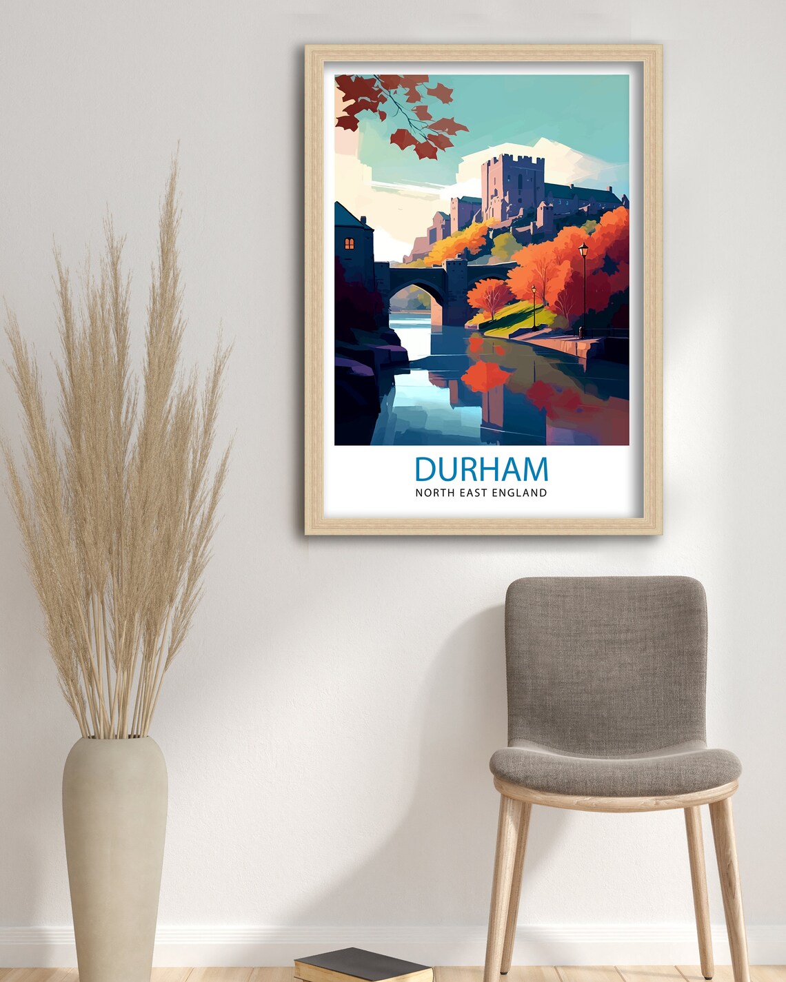 Durham United Kingdom Travel Poster, Durham Illustration - Image 3