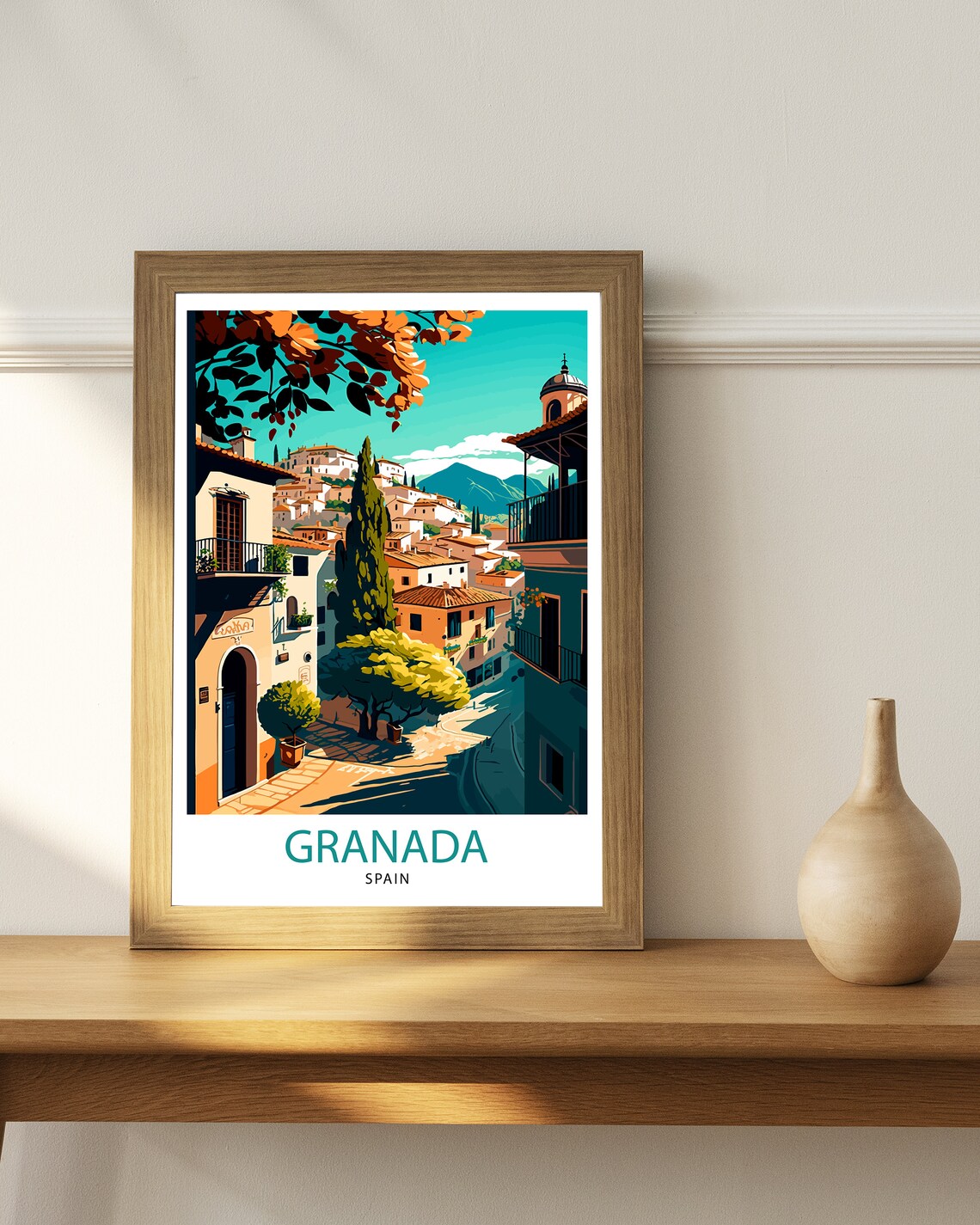 Granada Spain Travel Poster, Europe Wall Art - Image 2