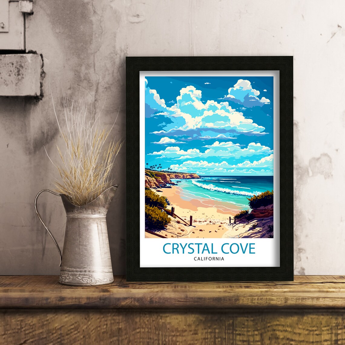 Crystal Cove Beach California Travel Poster - Image 3