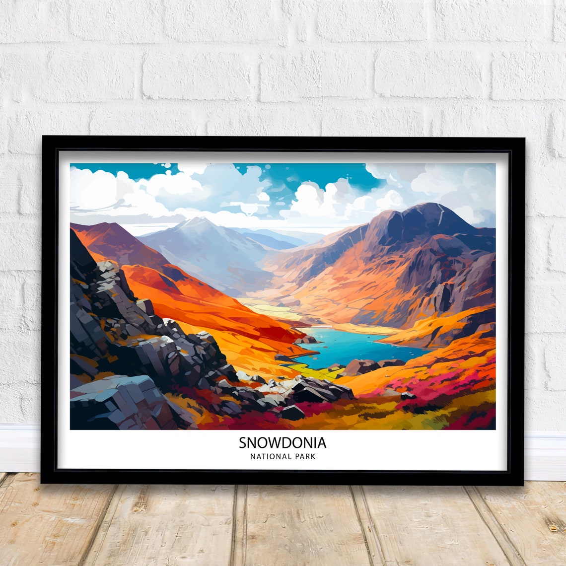 Snowdonia Travel Print Snowdonia Print Travel Poster Wales Snowdonia Poster Travel Print Wales Print Snowdon Print
