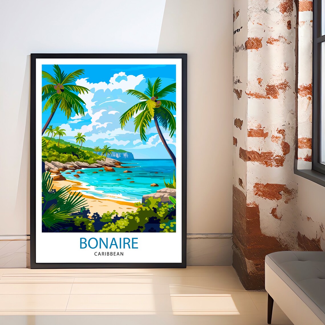 Bonaire Caribbean Travel Poster, Island Wall Decor - Image 2