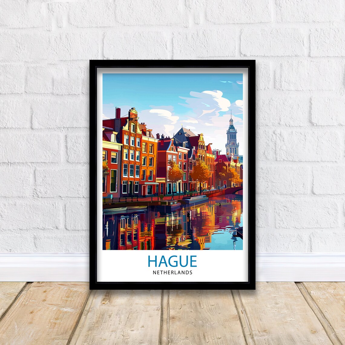 The Hague Netherlands Travel Poster, Place Print