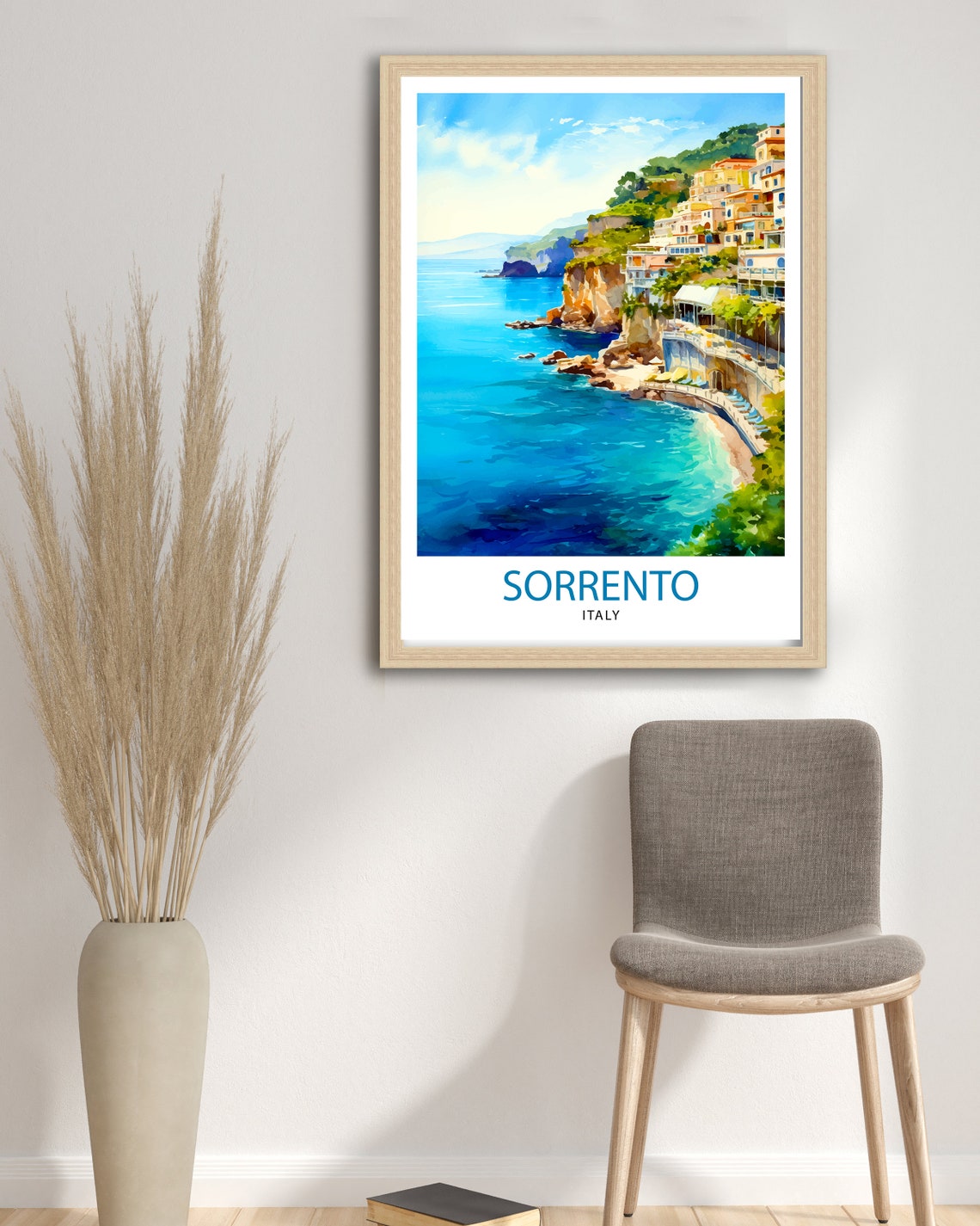 Sorrento Italy Travel Print Sorrento Wall Decor Sorrento Poster Italy Travel Prints Sorrento Art Print Sorrento Italy Illustration - Image 3