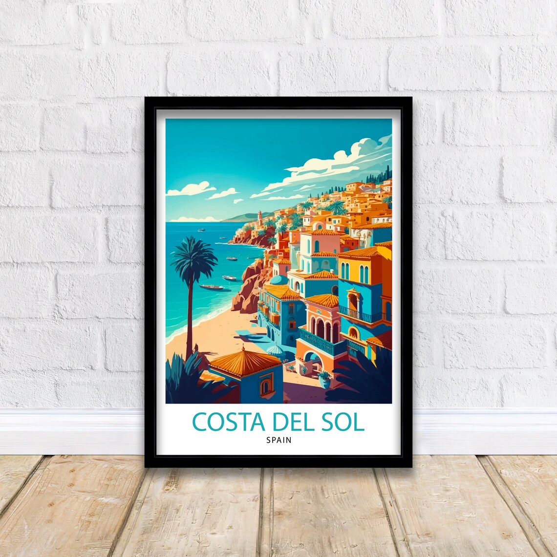Costa Del Sol Spain Travel Poster, Travel Print - Image 2