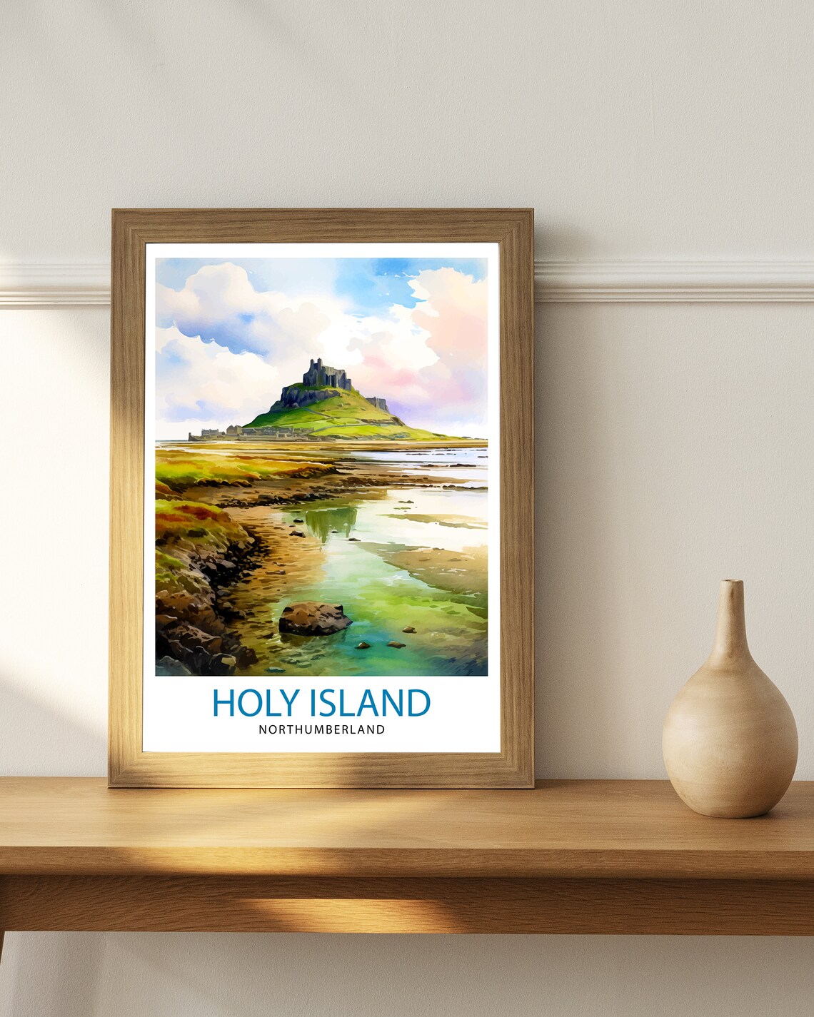 Holy Island Northumberland Travel Poster - Image 2