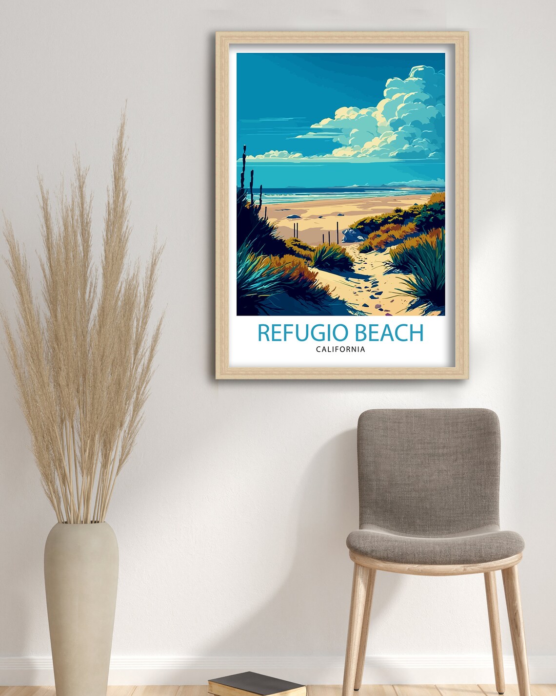 Refugio State Beach California Travel Poster - Image 3