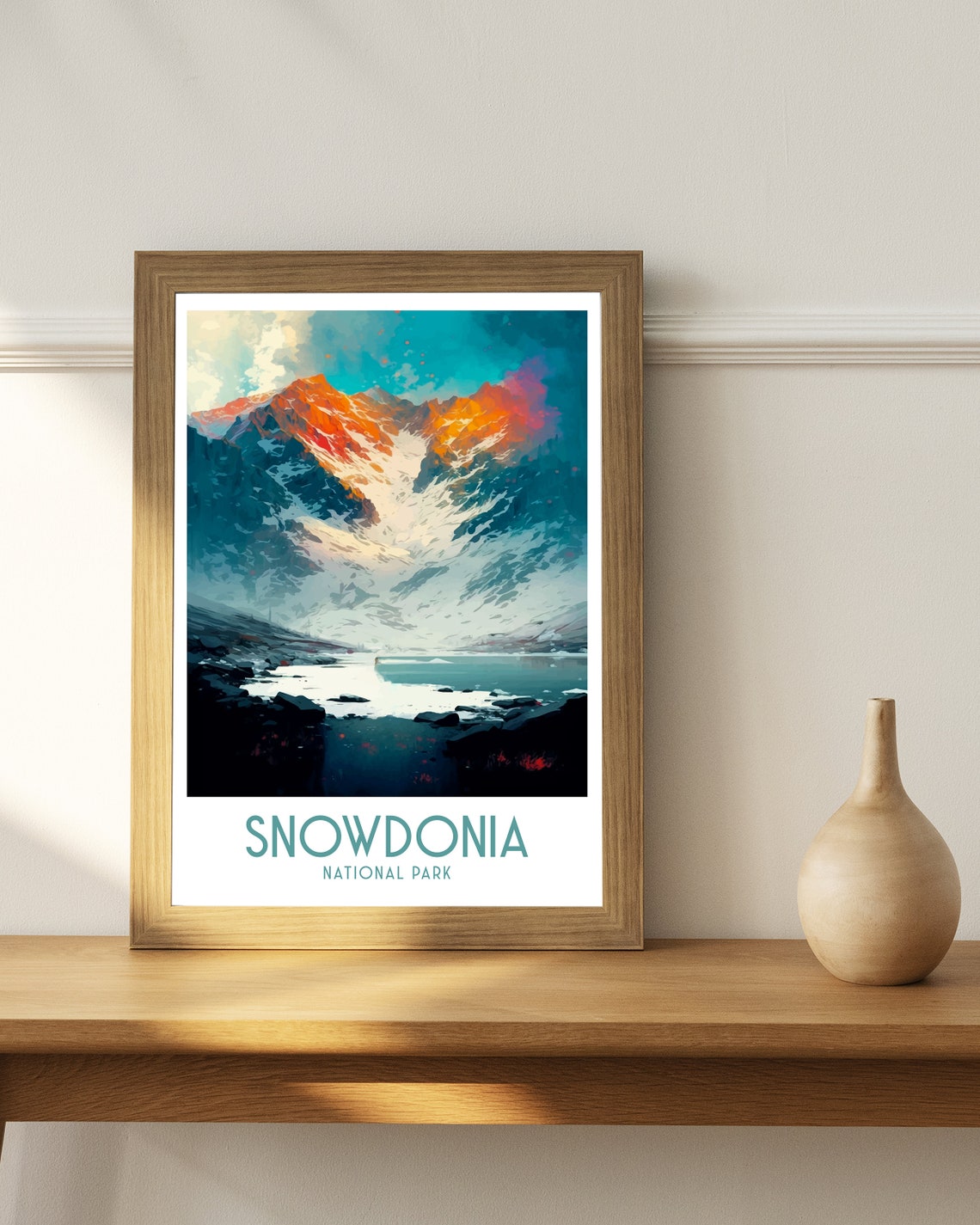 Snowdonia Travel Print Snowdonia Print Travel Poster Wales Snowdonia Poster Travel Print Wales Print Snowdon Print - Image 3