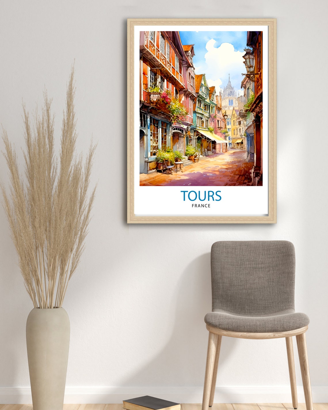 Tours France Travel Print Tours Wall Decor Tours Poster France Travel Prints Tours Art Print Tours Illustration Tours Wall Art - Image 3