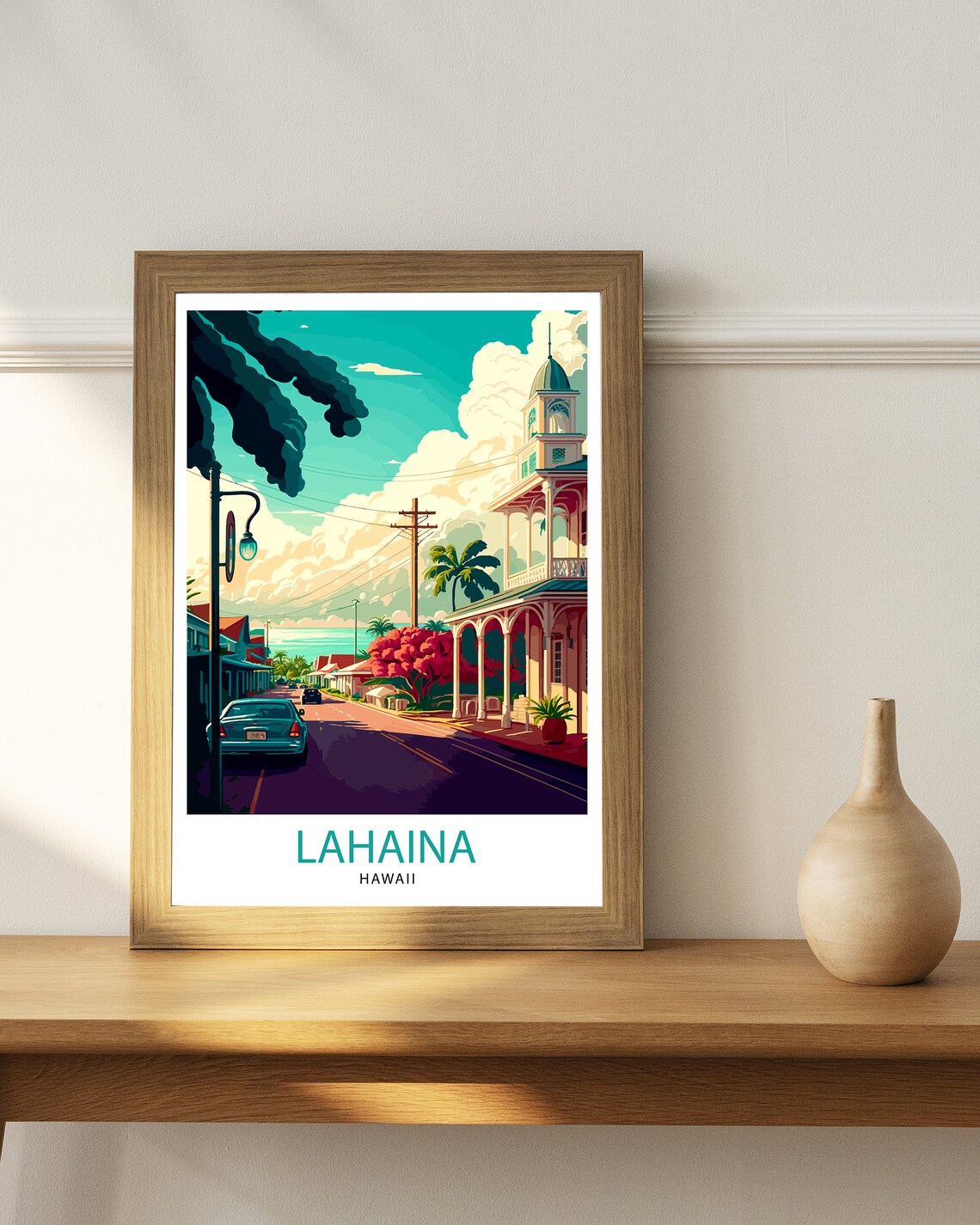 Lahaina Hawaii Travel Poster, Maui Place Decor - Image 2