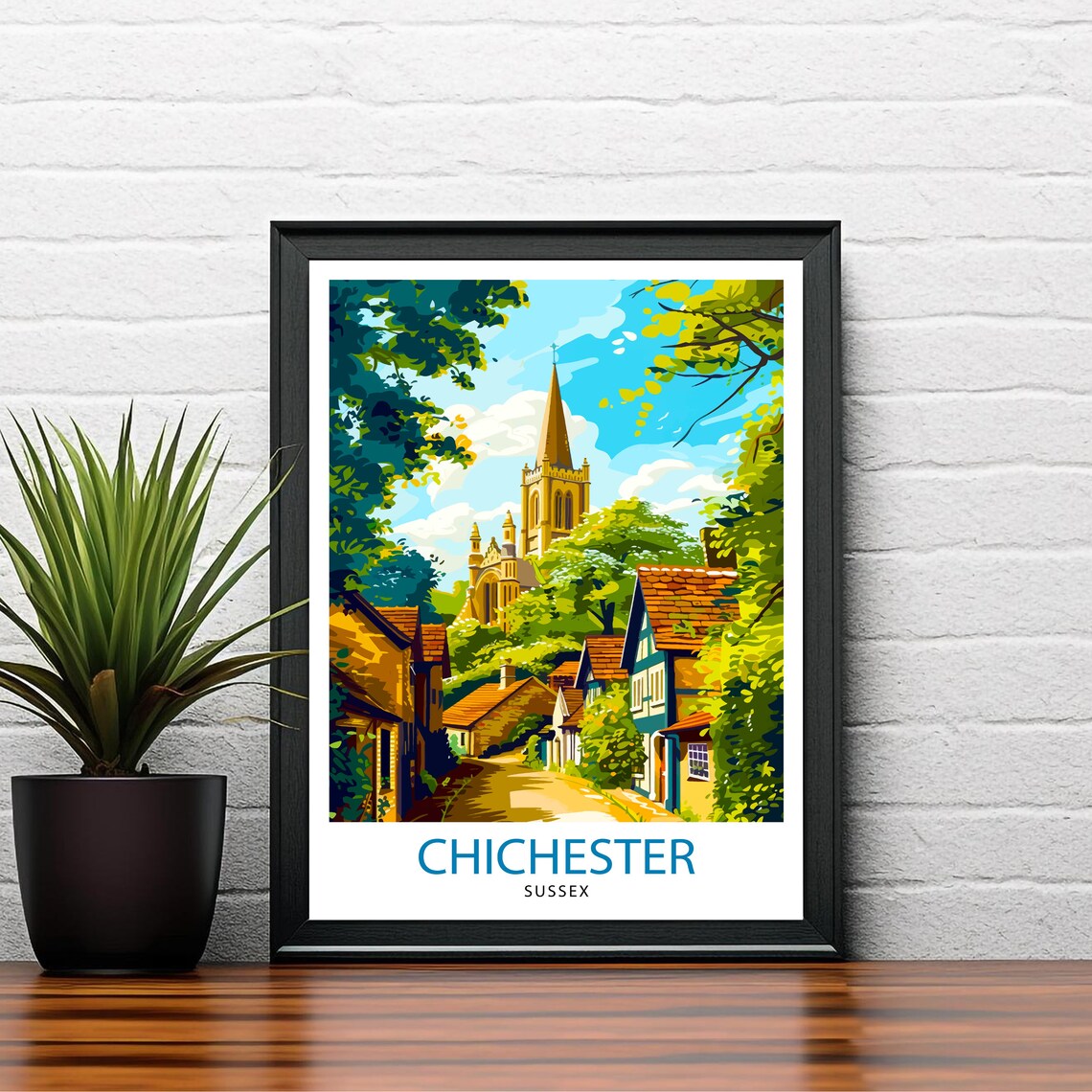 Chichester England Travel Poster, Place-Inspired Wall Art - Image 2
