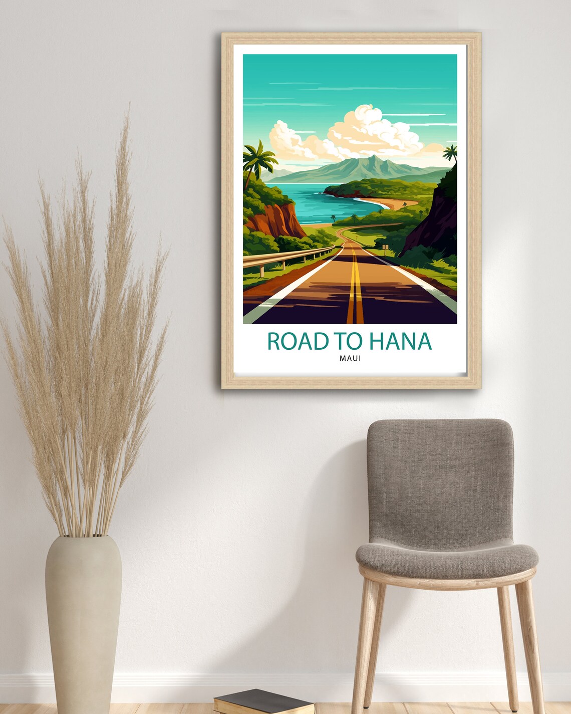 Road To Hana Maui Travel Poster, Hawaii Illustration - Image 3