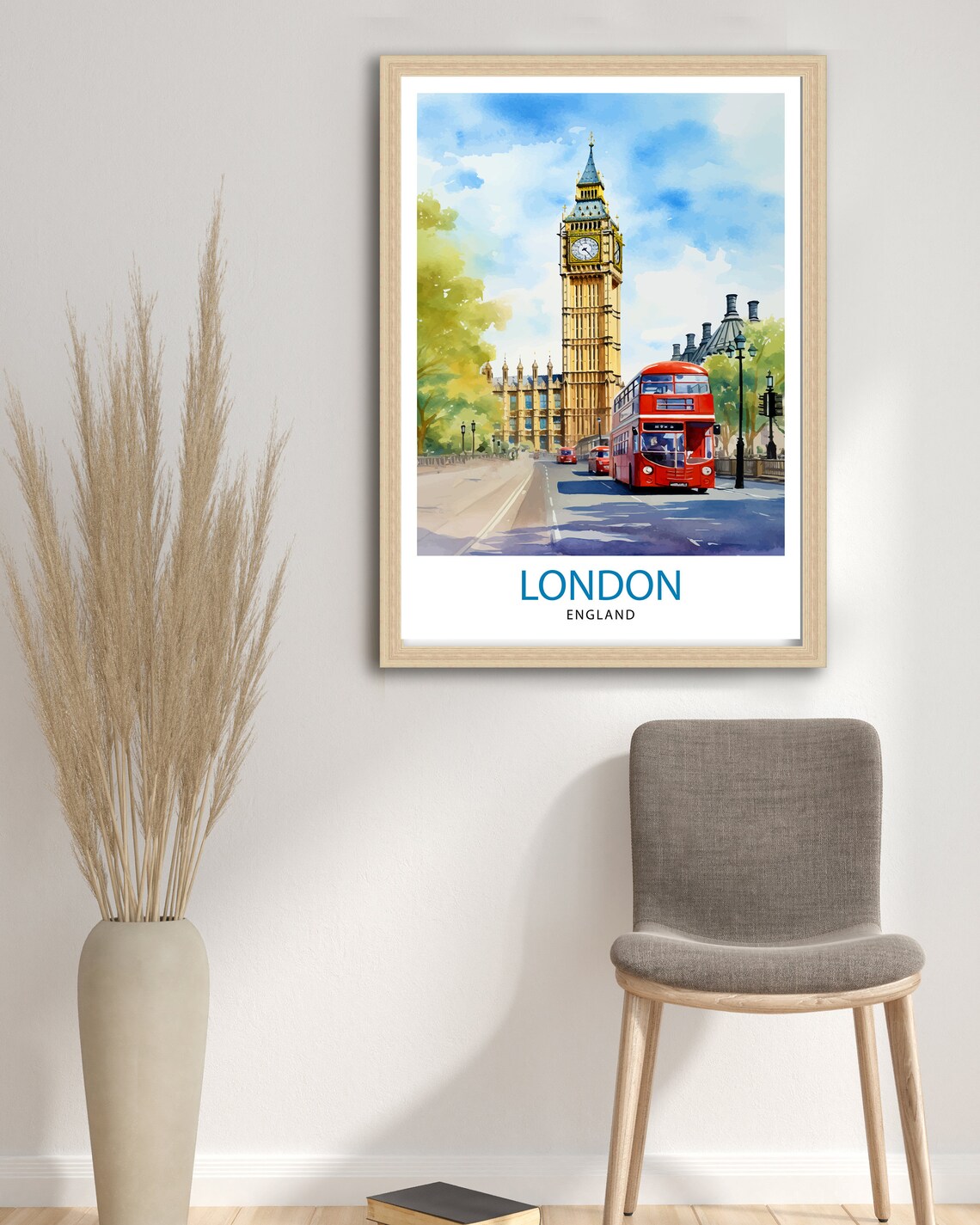 London Travel Poster, UK Home Decor Art Print - Image 3