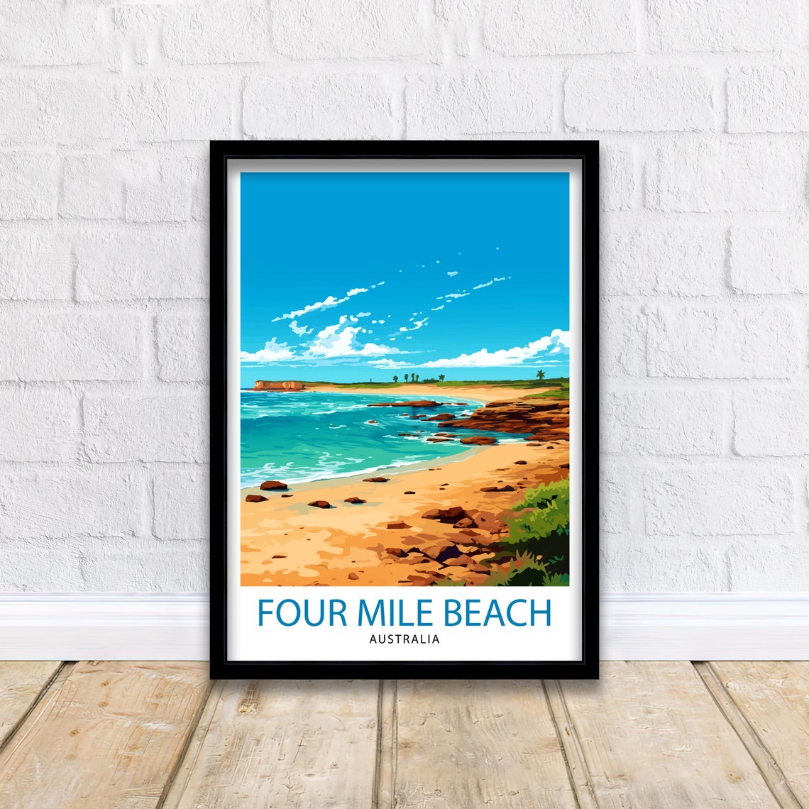 Four Mile Beach Australia Golden Sand Turquoise Shore Poster - Image 2