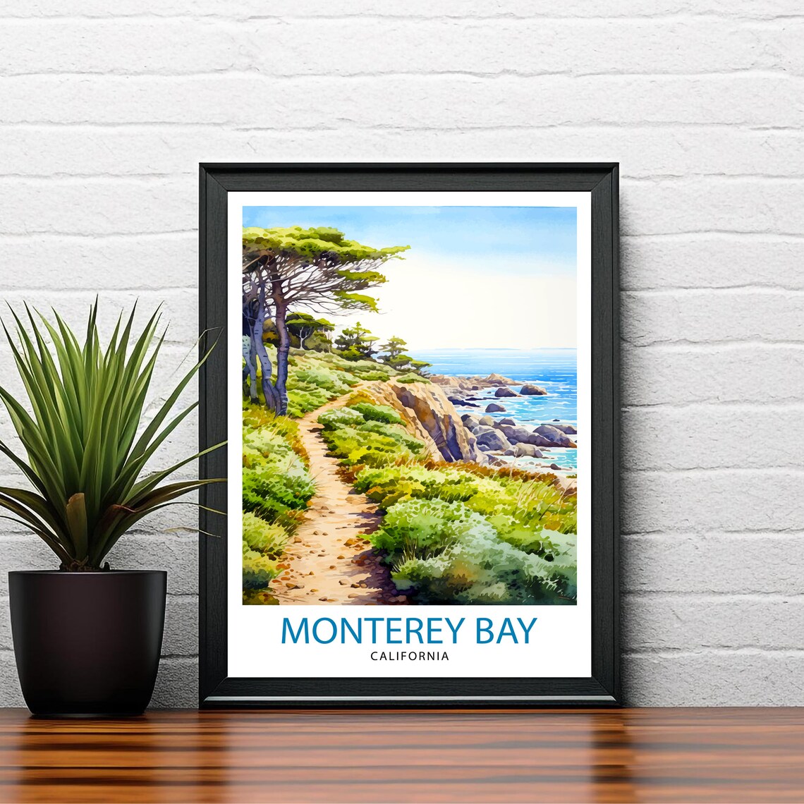 Monterey Bay California Travel Poster, Wall Decor - Image 2