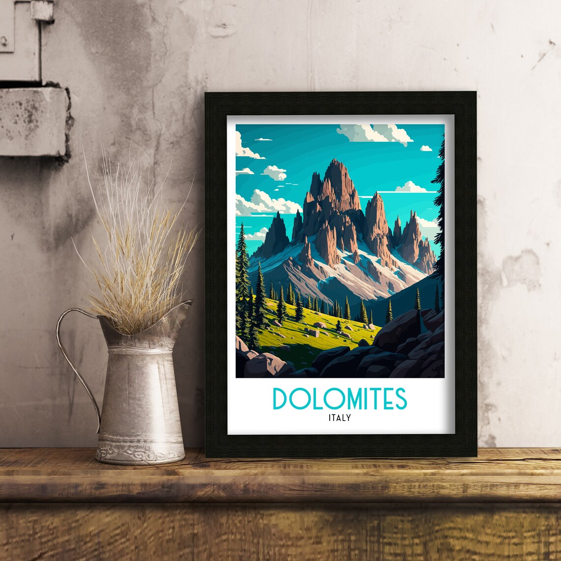 Dolomites Vintage Travel Poster, Italy Art Print - Image 3