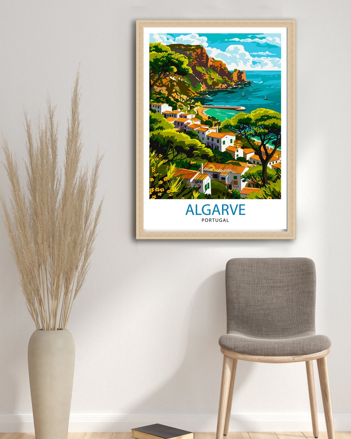 Algarve Portugal Travel Print Algarve Wall Decor Algarve Poster Portugal Travel Prints Algarve Art Print Algarve Illustration Algarve Wall - Image 2