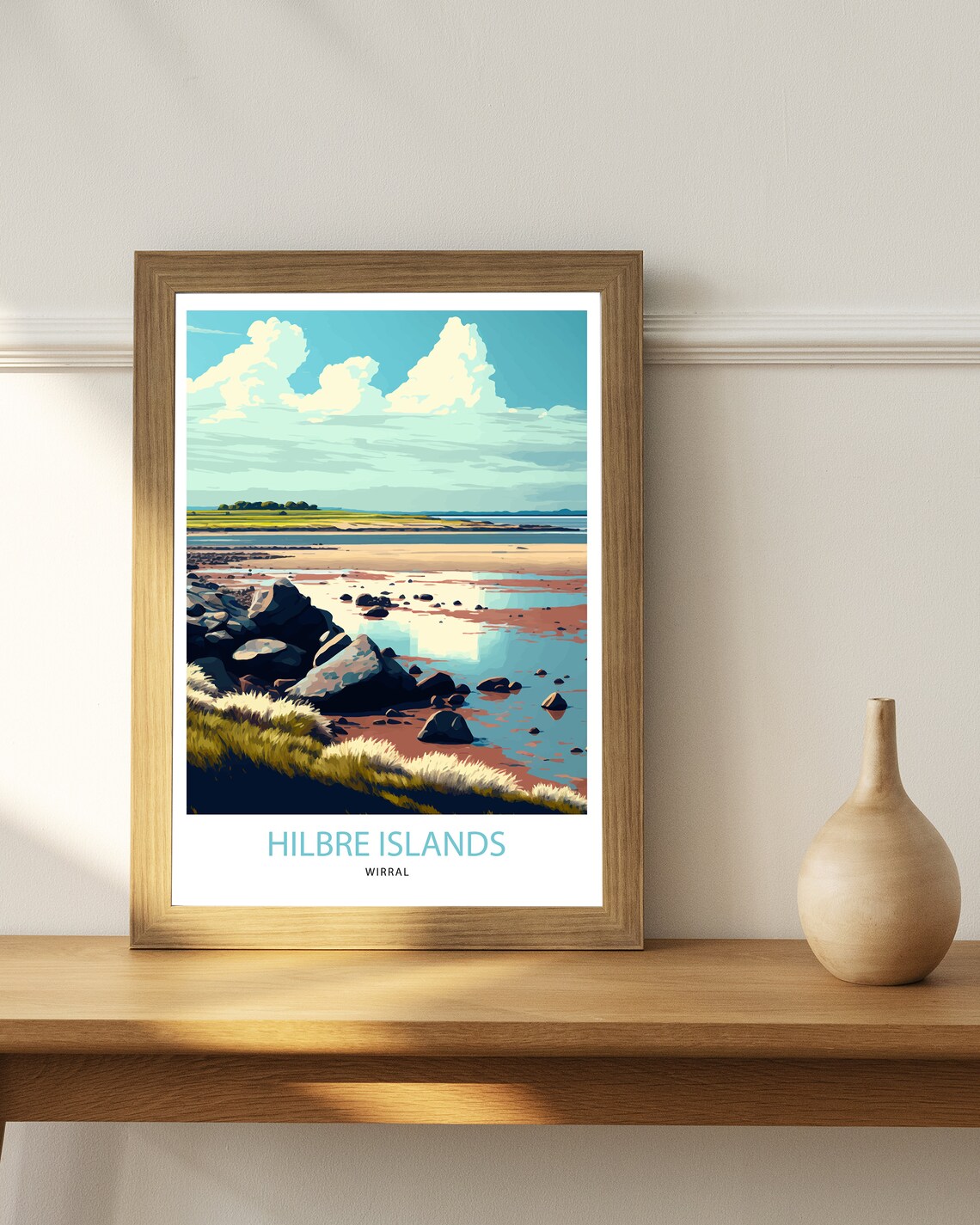 Hilbre Islands Travel Poster, Merseyside Liverpool Wirral - Image 2
