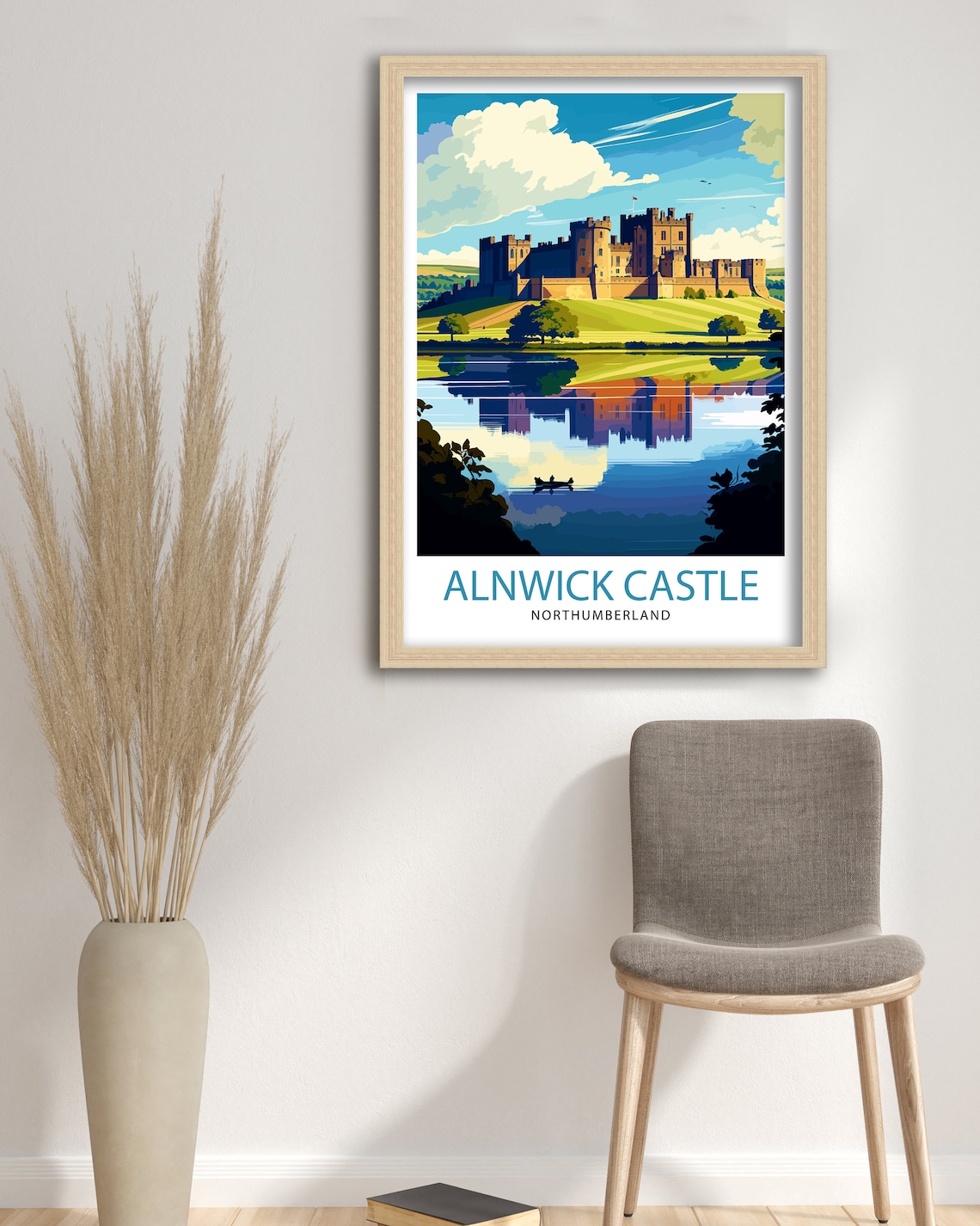 Alnwick Castle Travel Poster, Architecture Landmark - Image 3