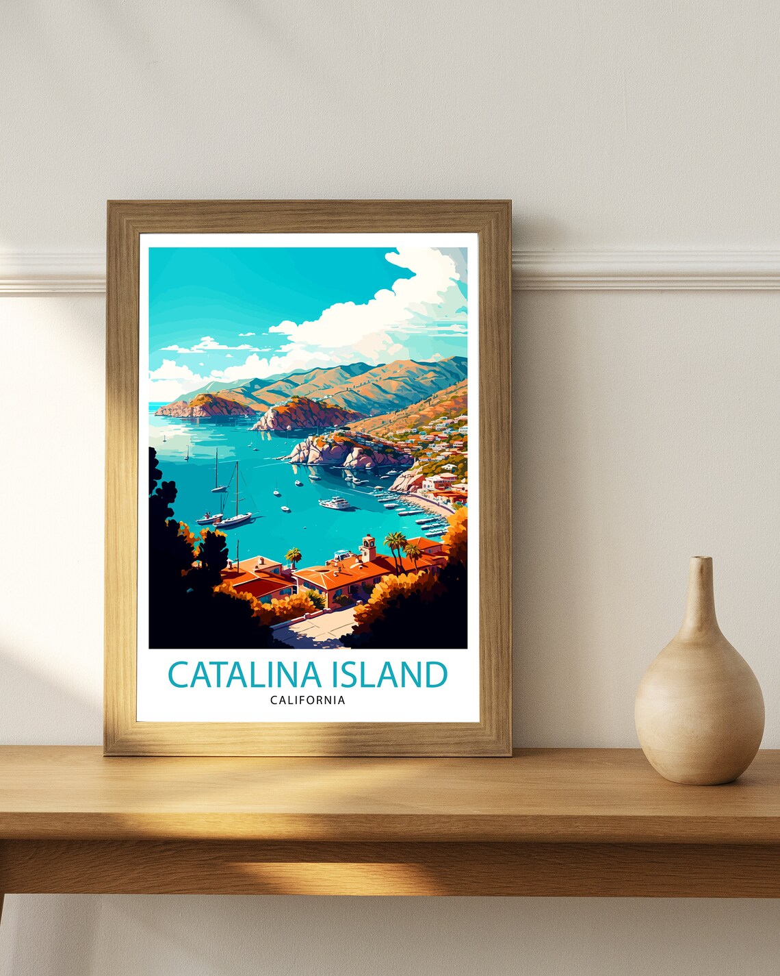 Catalina Island California Travel Poster, Travel Print - Image 2