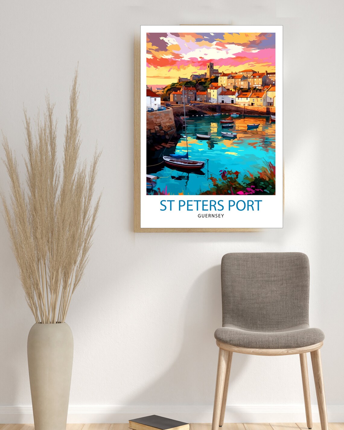 St Peter Port Guernsey Travel Poster, Channel Islands - Image 3