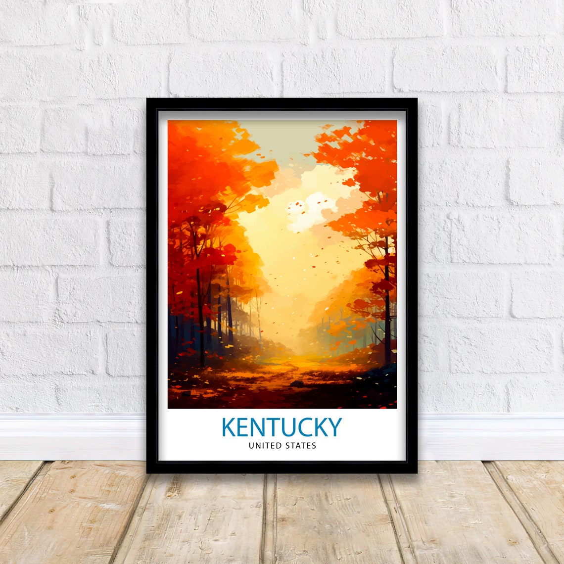 Kentucky Usa Travel Print Kentucky Wall Decor Kentucky Poster Usa Travel Prints Kentucky Art Print Kentucky Illustration Kentucky Wall Art - Image 2