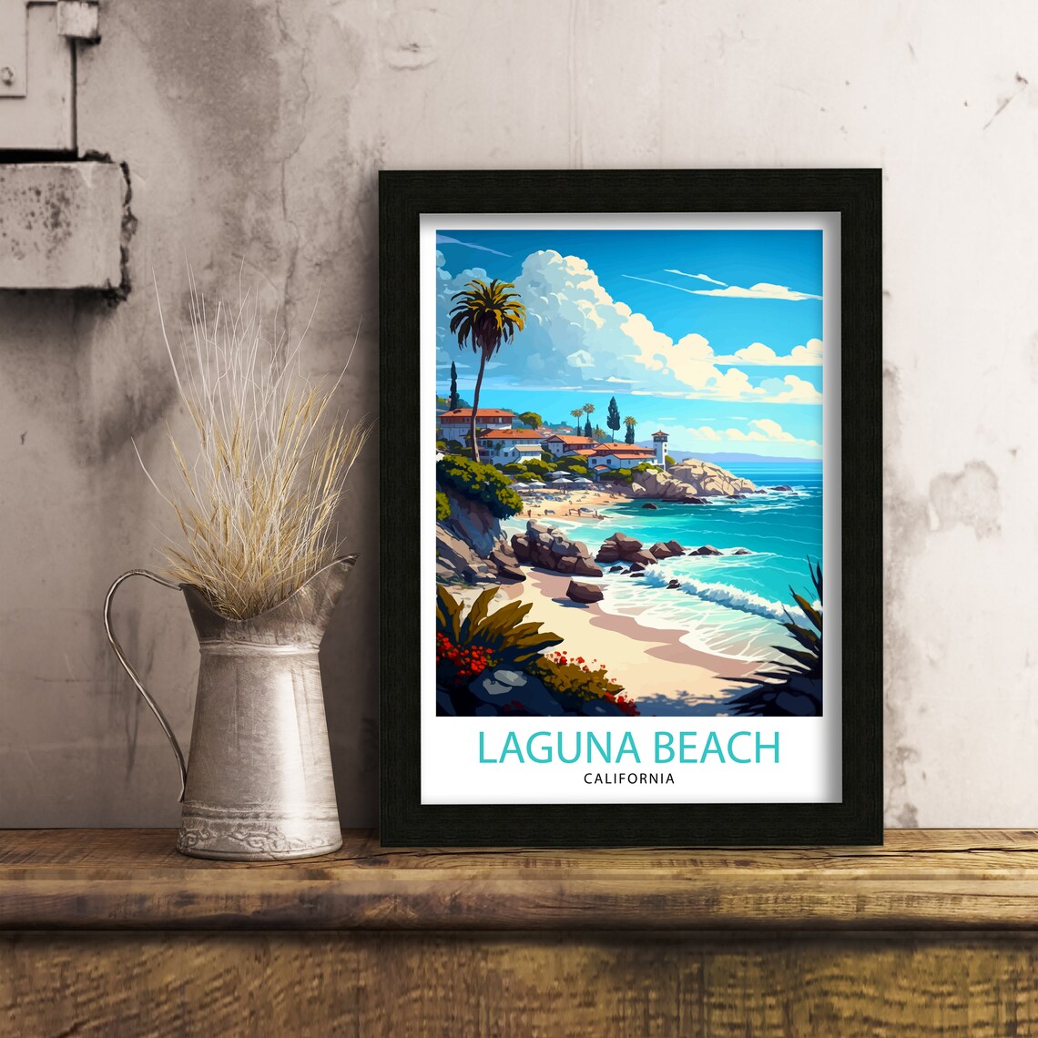 Laguna Beach California Travel Poster, Coastal Decor - Image 2