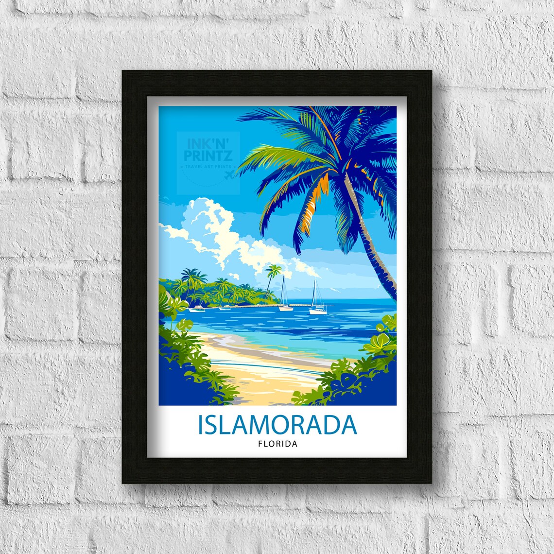 Islamorada Florida Travel Poster, Village of Islands - Image 3