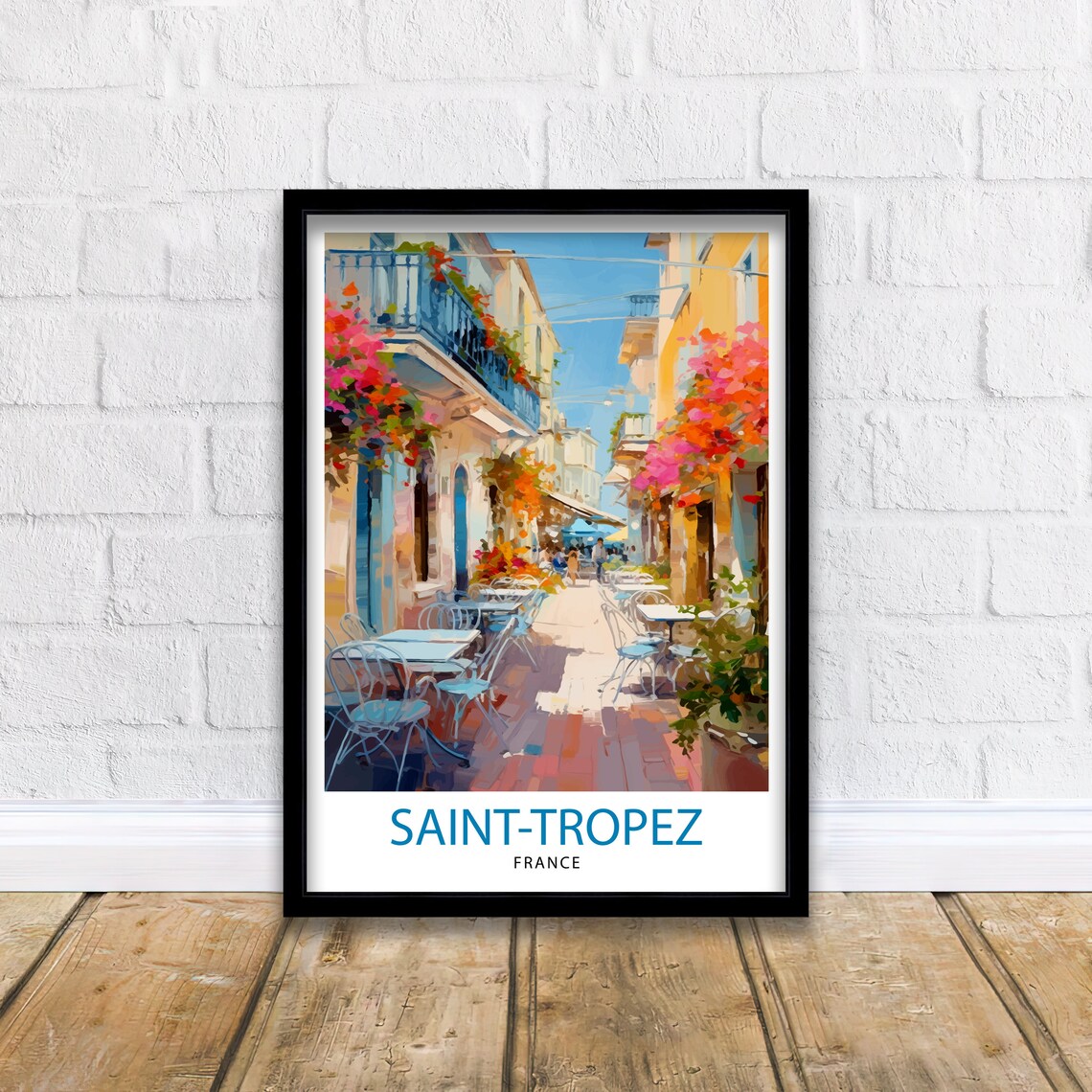 St Tropez France Travel Print St Tropez Wall Decor St Tropez Poster French Riviera Travel Prints St Tropez Art Print St Tropez