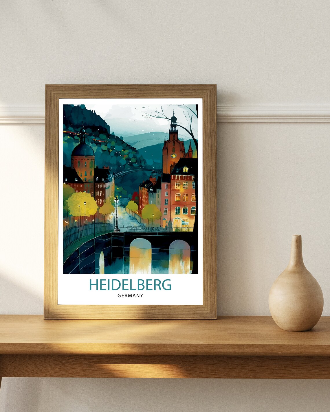 Heidelberg Germany Travel Poster, Europe Wall Decor - Image 2