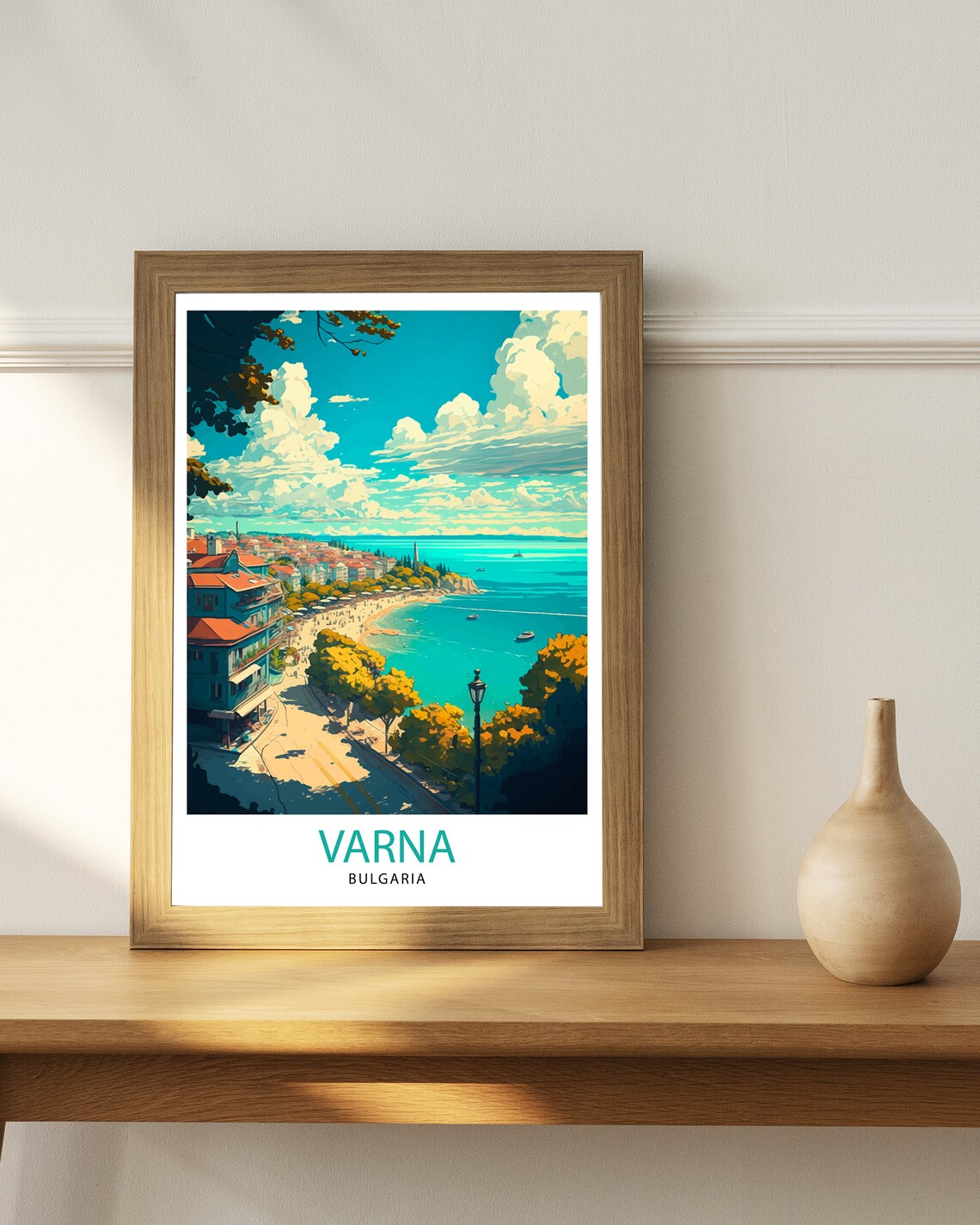 Varna Bulgaria Travel Poster, Europe Wall Art - Image 2