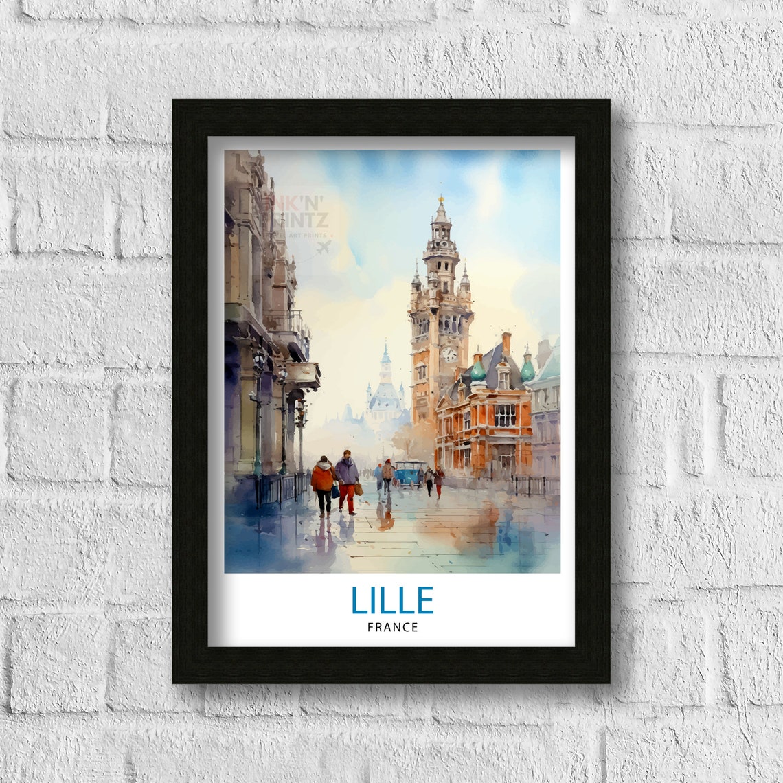 Lille France Travel Print Lille Wall Decor Lille Poster France Travel Prints Lille Art Print Lille Illustration Lille - Image 3