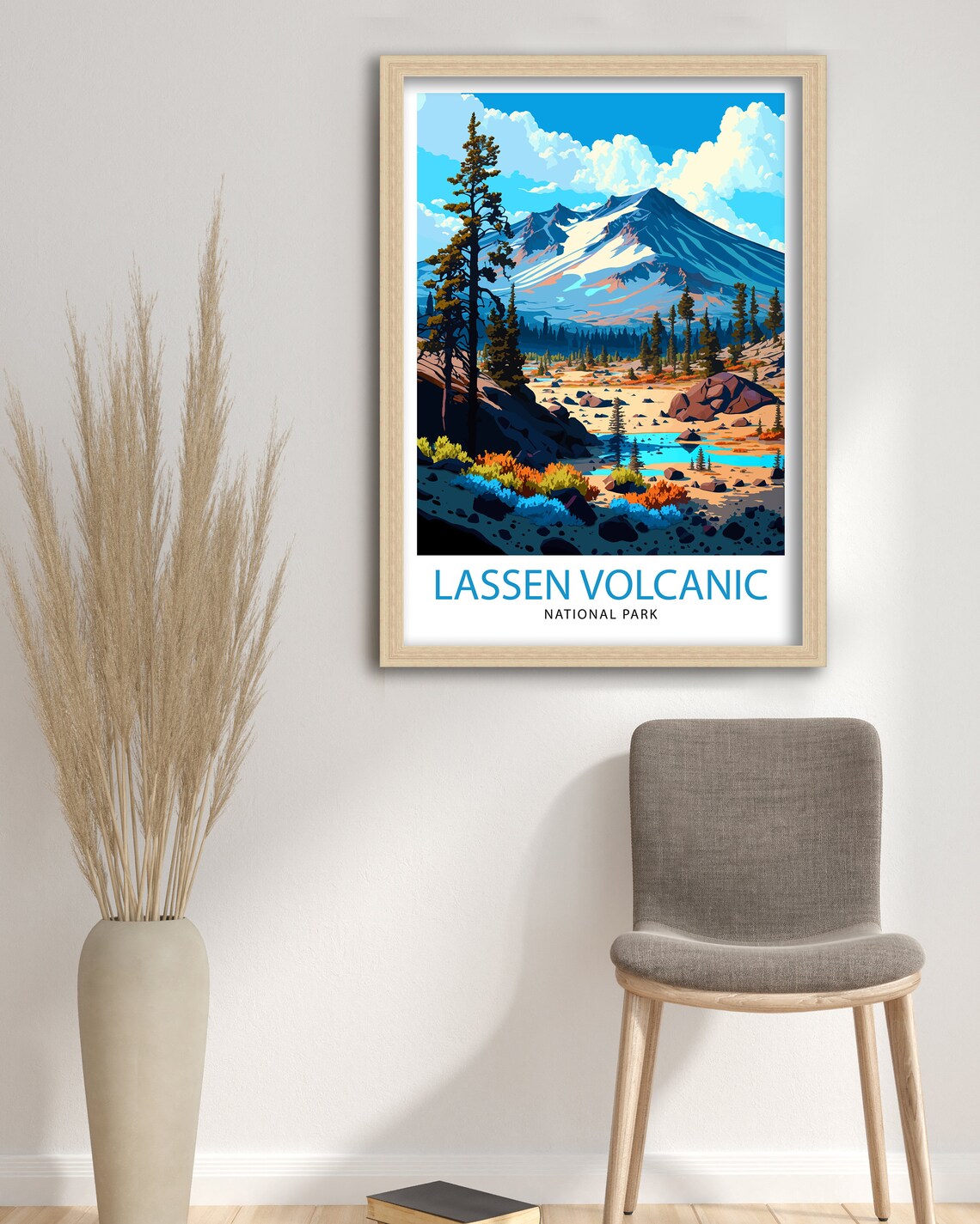 Lassen Volcanic National Park Travel Poster, Lassen Decor - Image 3