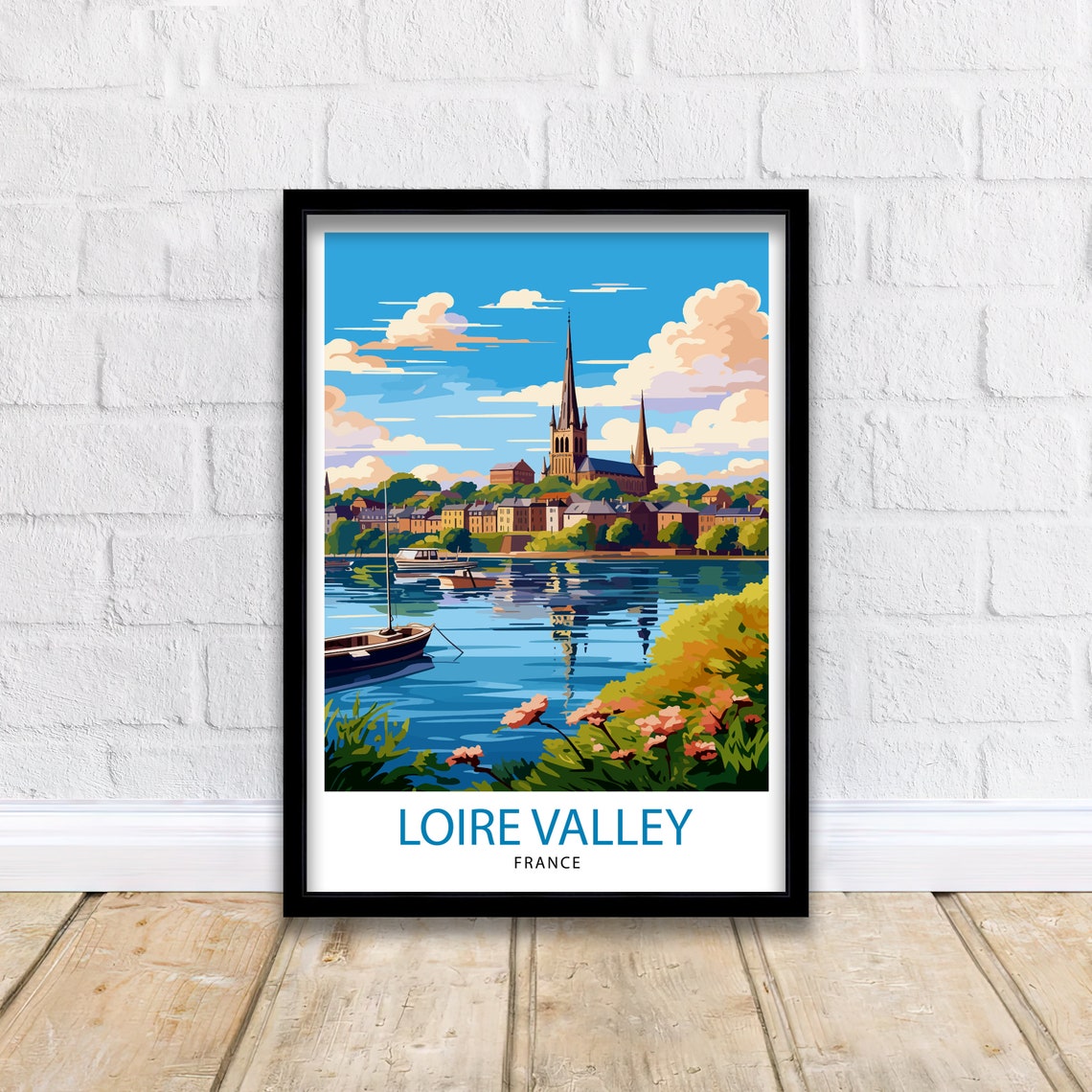 Loire Valley France Travel Print France Wall Decor Loire Valley Poster Chteaux De La Loire Prints France Art Print Loire Valley - Image 2