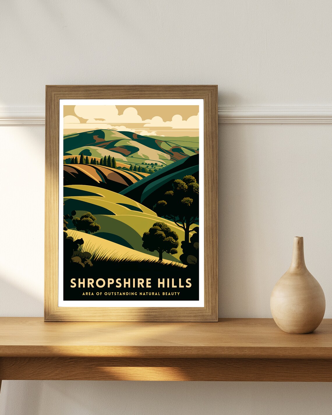 Shropshire Hills Travel Poster, England Wall Decor - Image 2