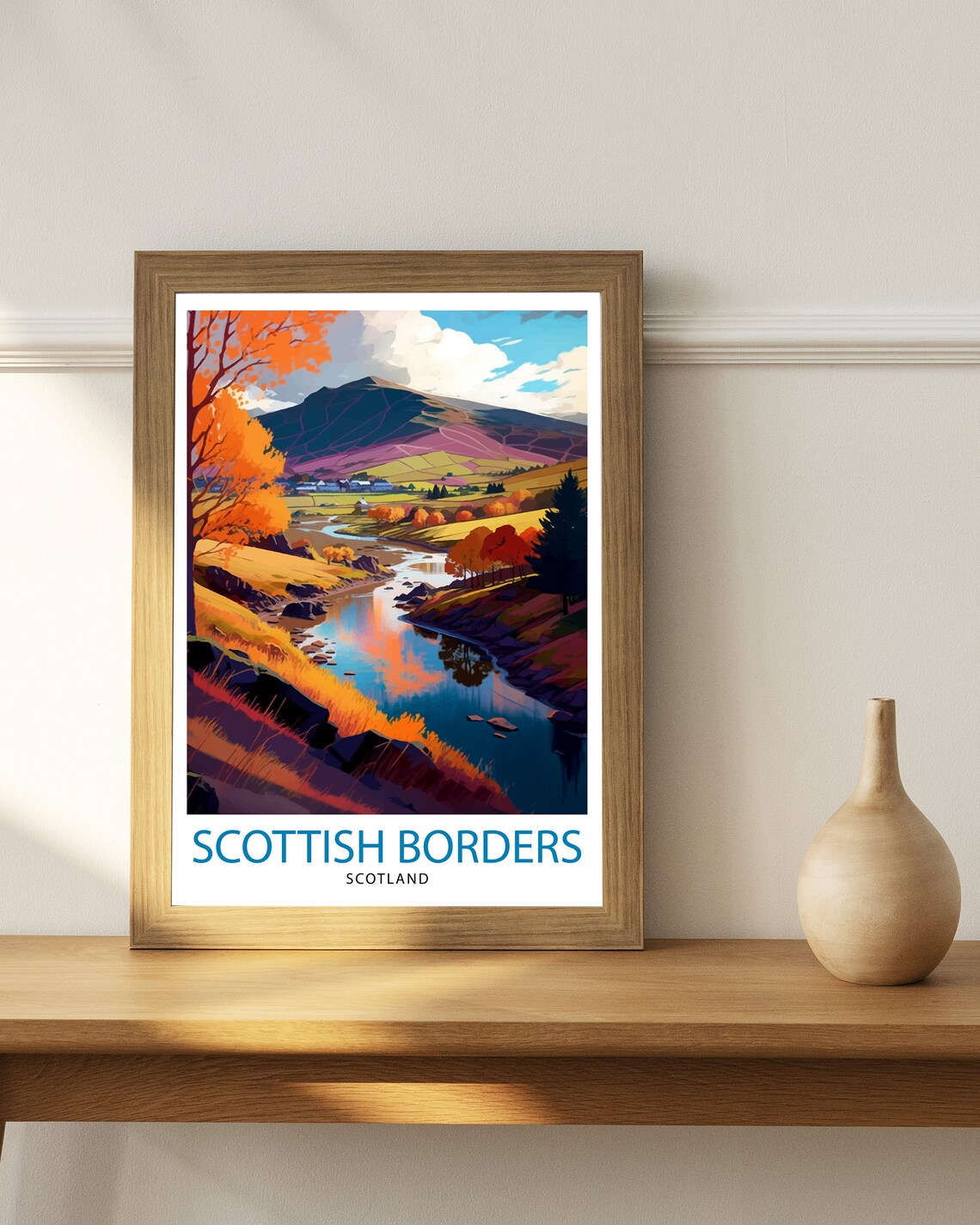 Scottish Borders Travel Poster, Scotland Wall Decor - Image 2