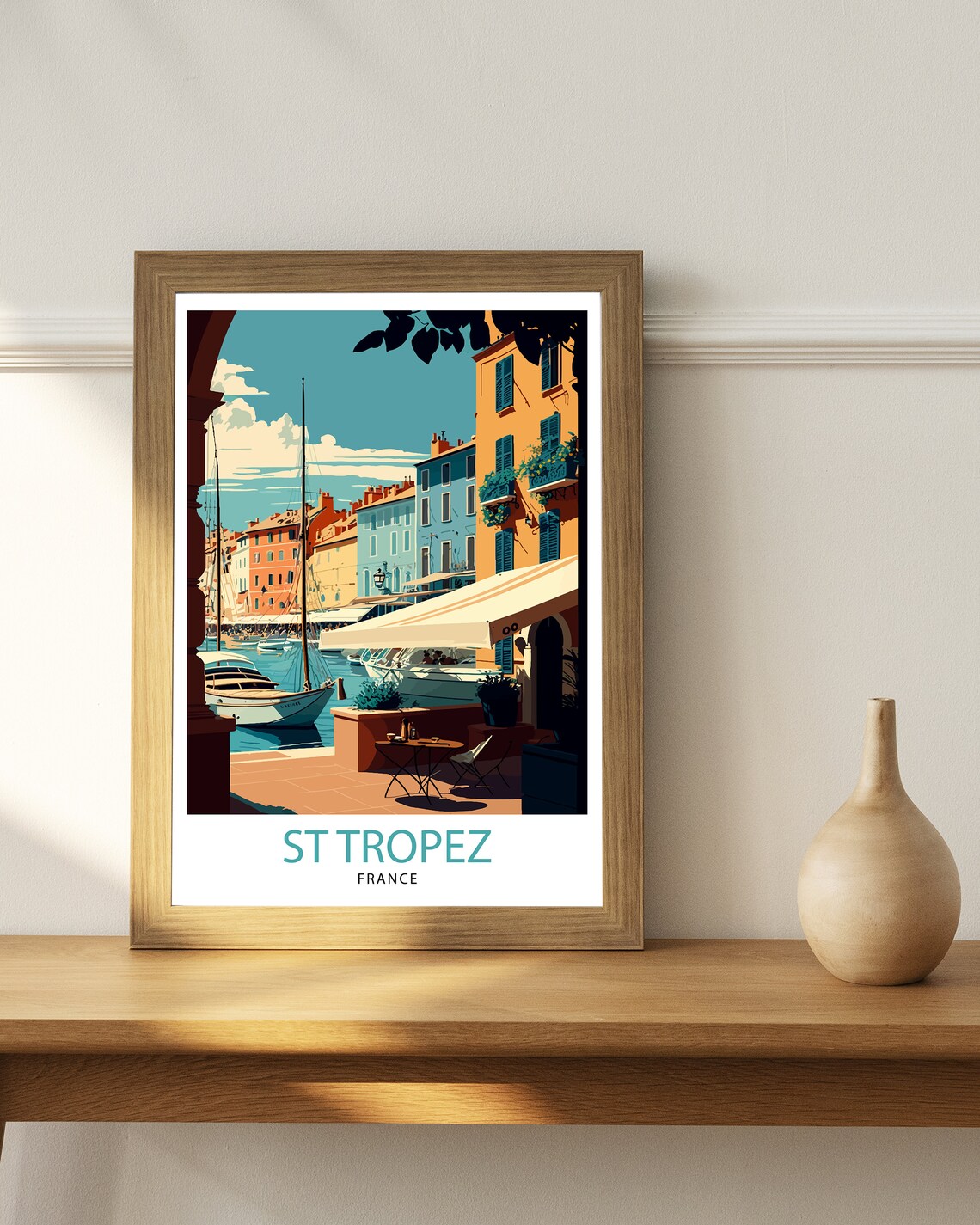 St Tropez France Travel Poster, Europe Wall Decor - Image 2