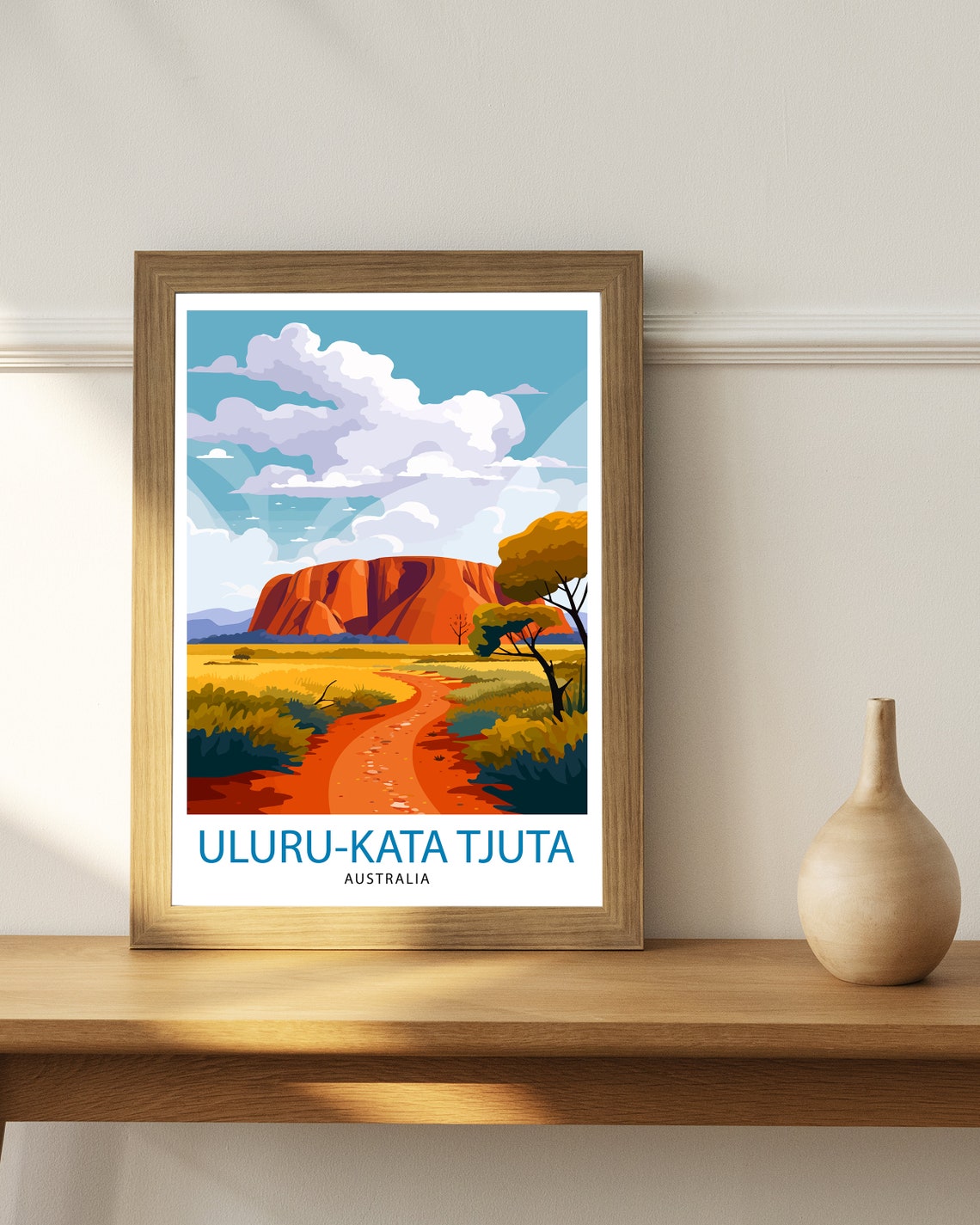 Uluru Kata Tjuta Australia Red Rock Desert Road Outback Travel Poster - Image 3