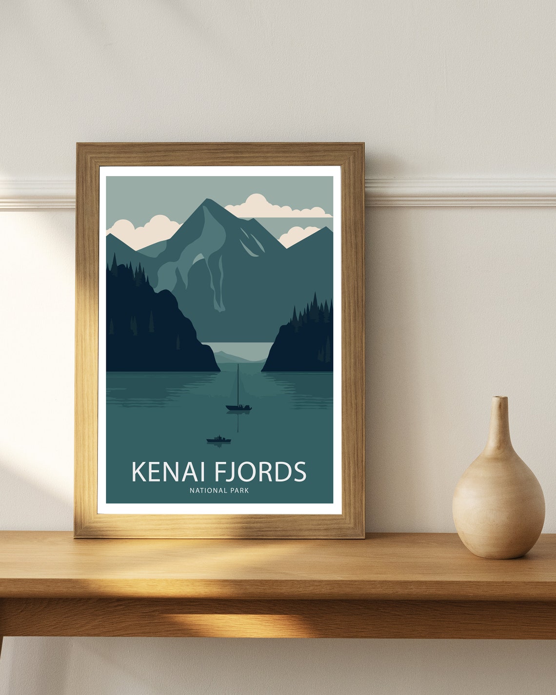Kenai Fjords Travel Print National Park National Park Poster National Park Print National Park Art Kenai Fjords Print Alaska - Image 3