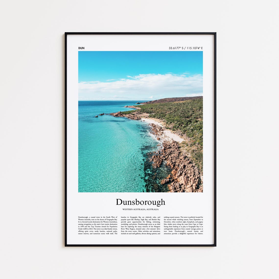 Dunsborough Western Australia Turquoise Bay Coast Photo Poster