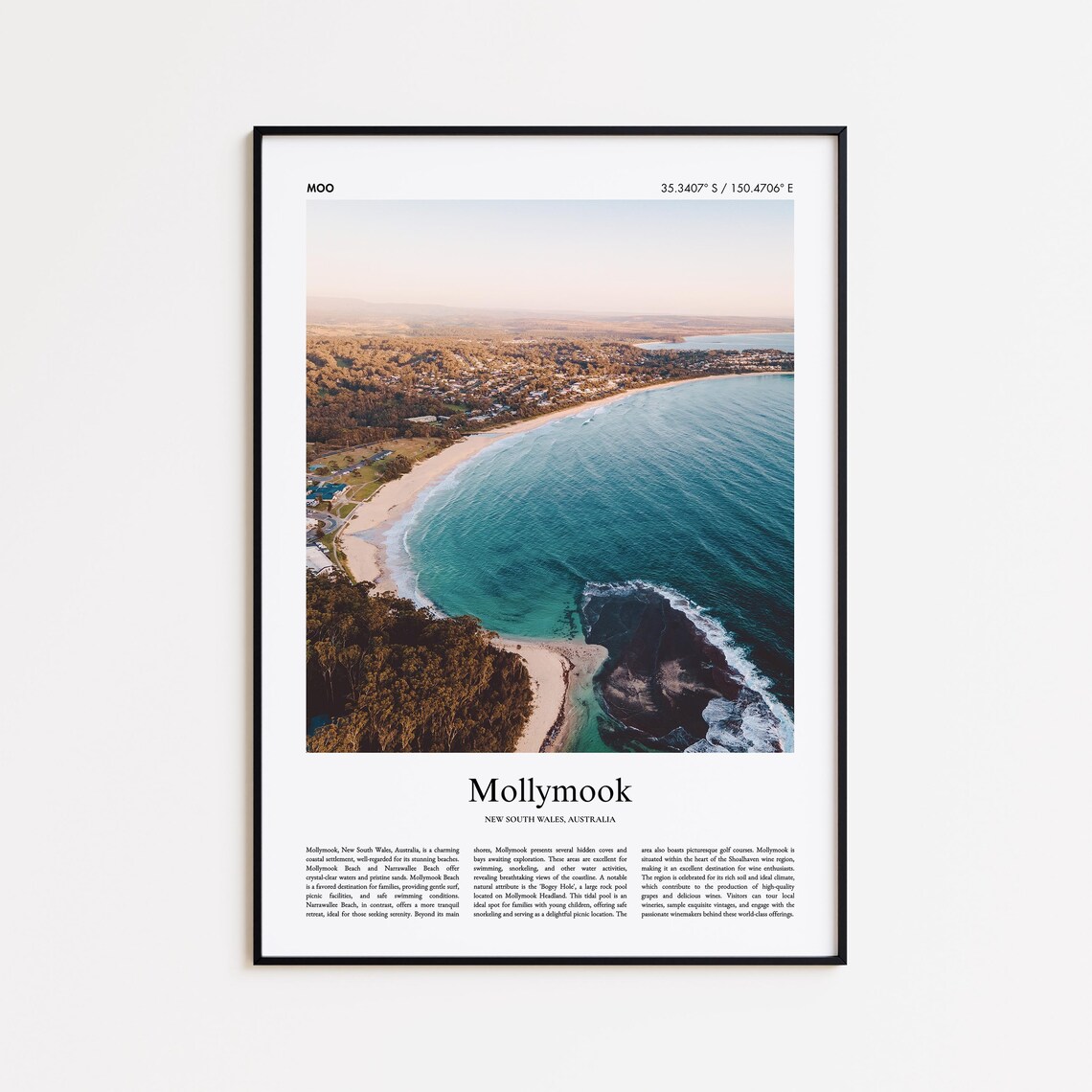 Mollymook New South Wales Australia Aerial Beach Photo Poster