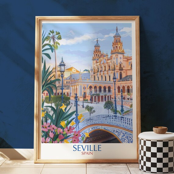 Seville Spain Plaza De Espaa Travel Poster