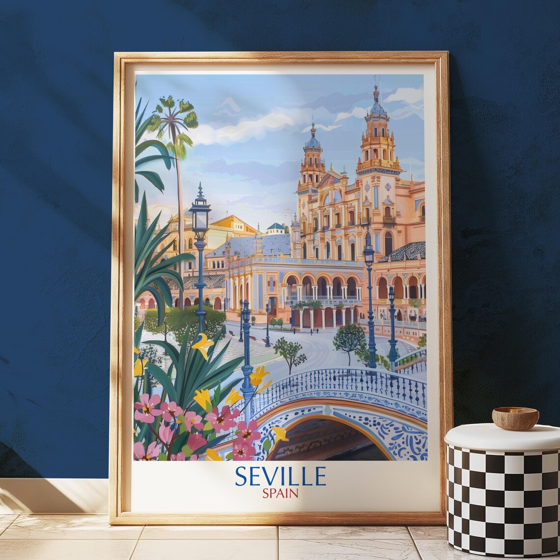 Seville Spain Plaza De Espaa Travel Poster
