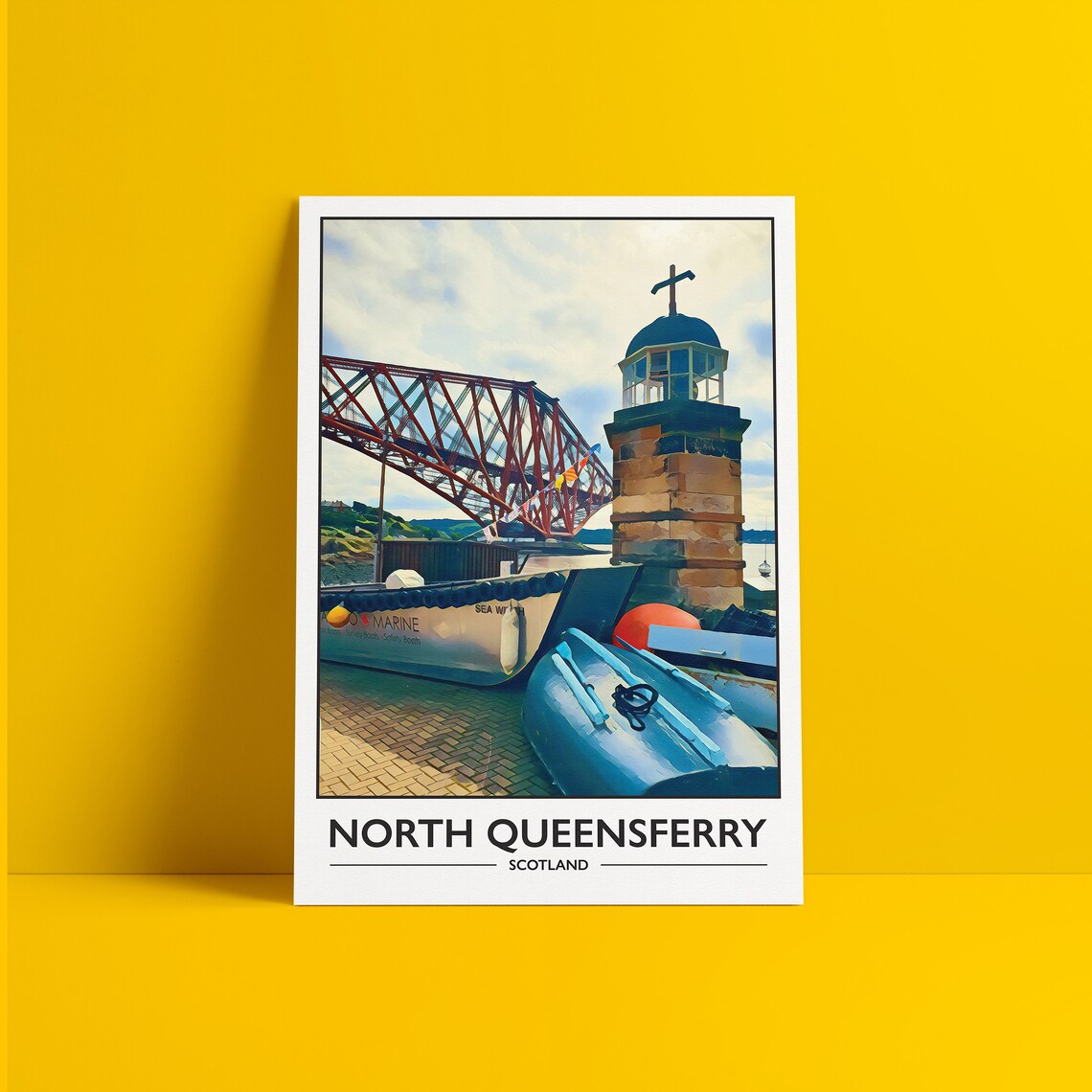 Forth Rail Bridge Art Print, North Queensferry Scotland