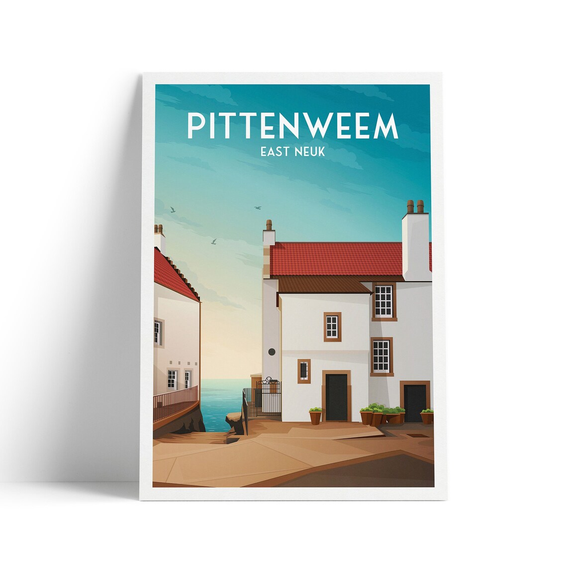 Pittenweem Travel Poster, East Neuk Wall Art Print