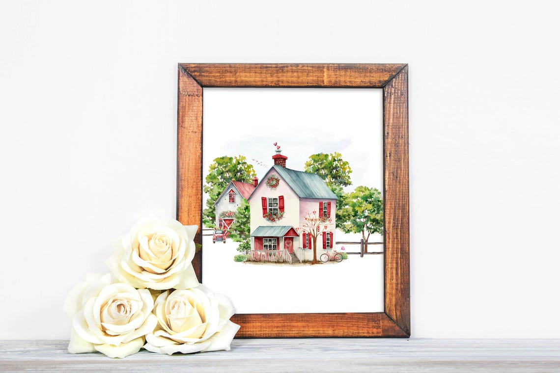 Valentine Farm Wall Art Country Decor 5x7 8x10 85x11 11x14 16x20 Farmhouse Sign Home Wall Art Diy Holiday Decor Valentine Sign - Image 4
