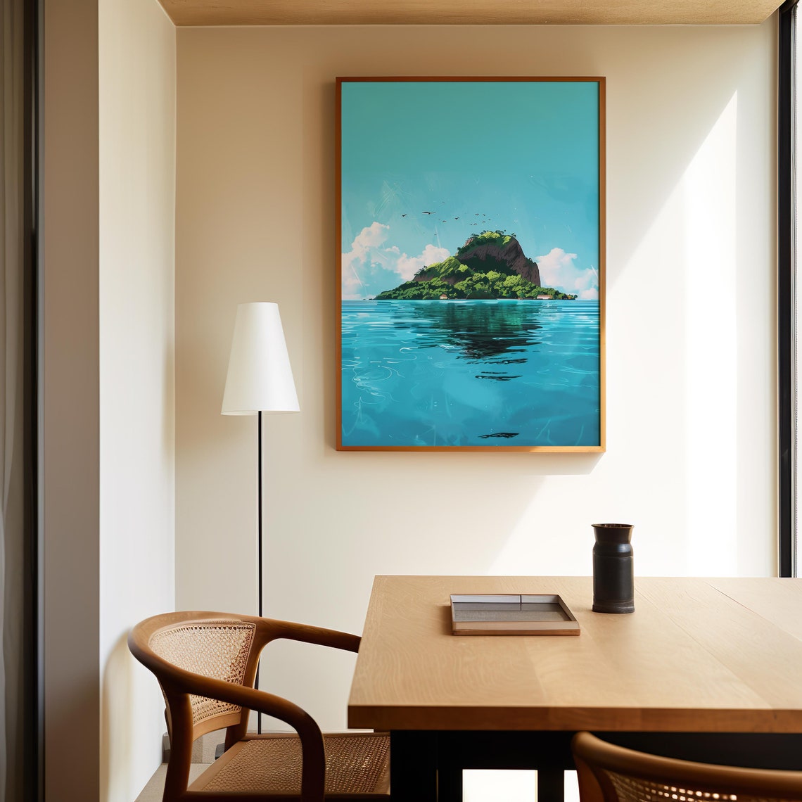 Tropical Island Modern Beach Art Print - Image 6