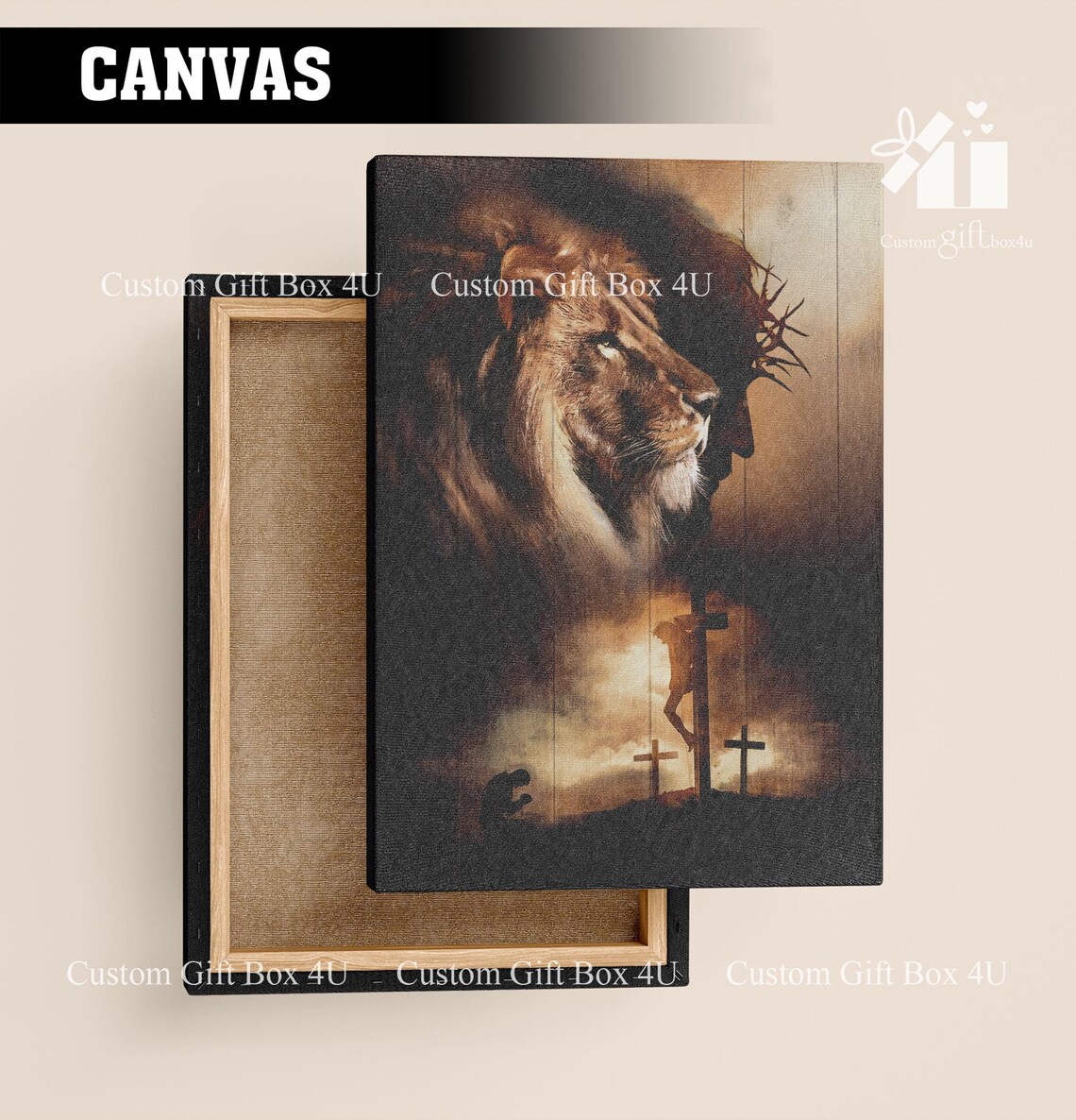 Lion Of Judah And Jesus With Crucifixion Christian Faith Poster - Image 4