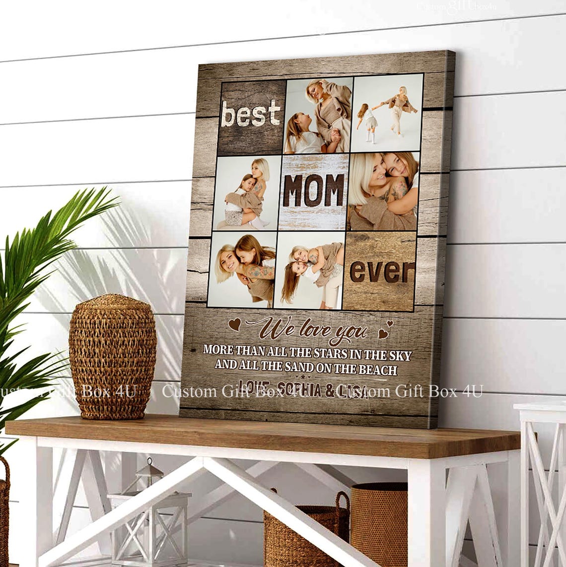 Personalized Mom Photo Collage Custom Mothers Day Gift Best Mom Ever Sentimental Gift Mommy Birthday Gift From Daughter Son - Image 5