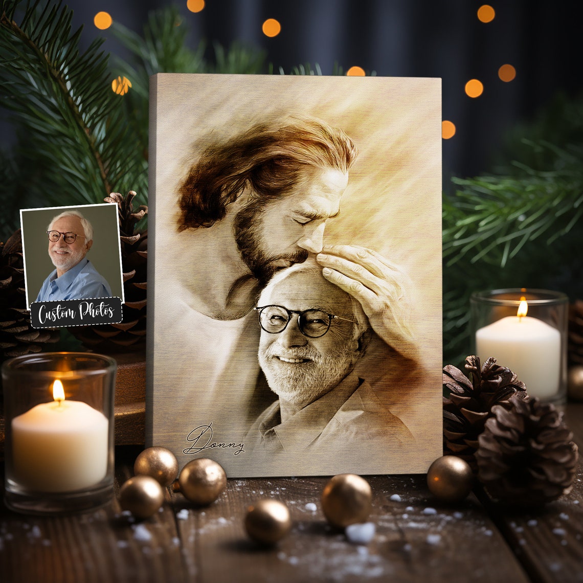 Personalized Your Father Safe In The Arms Of God Mother Safe In Jesuss Arms Jesus And Loss Of Father Wall Art Loss Of Mother - Image 4